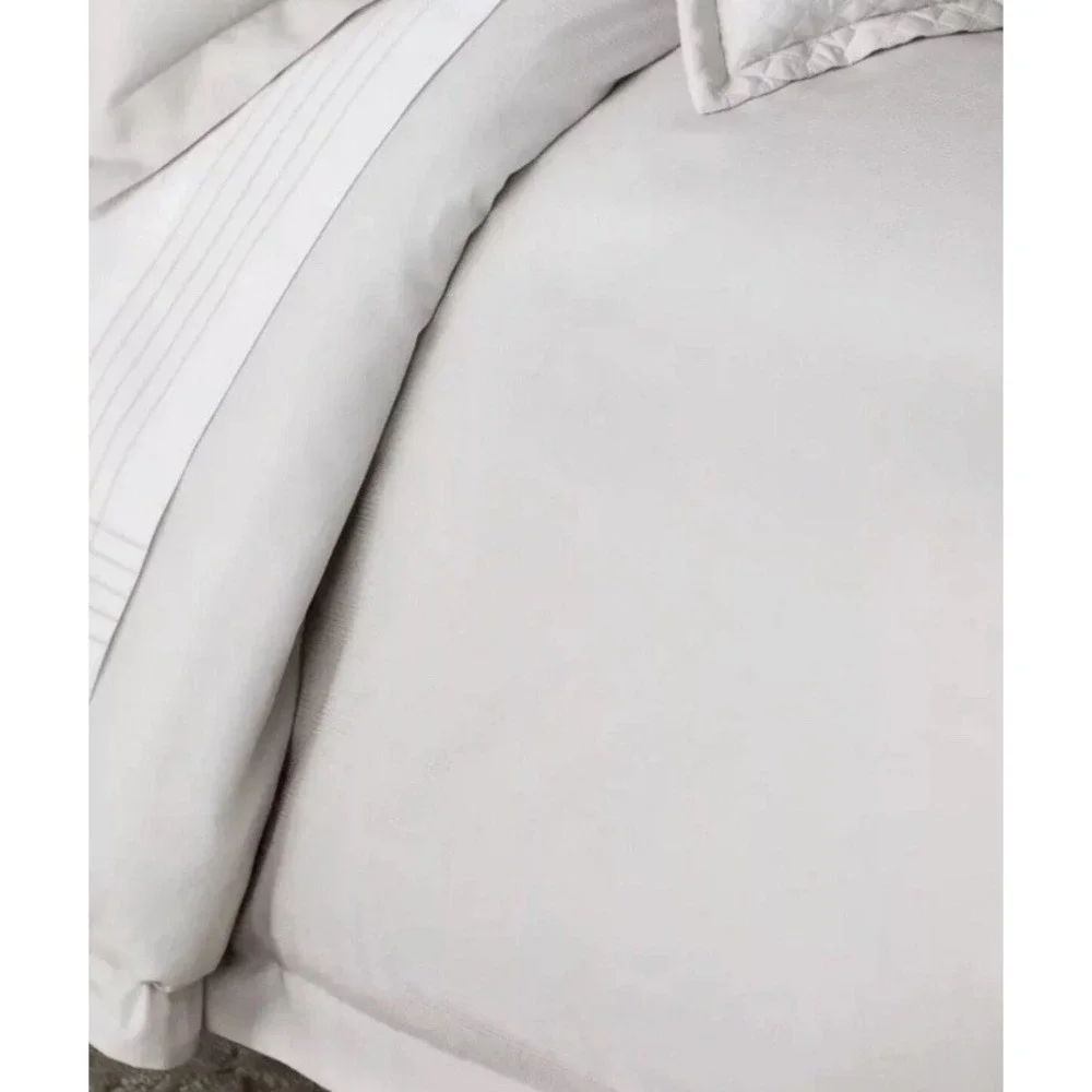 Ralph Lauren Full Queen Duvet Cover Lovan Jacquard White Organic Cotton New $425